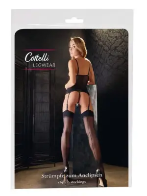 Stockings with seam black 1