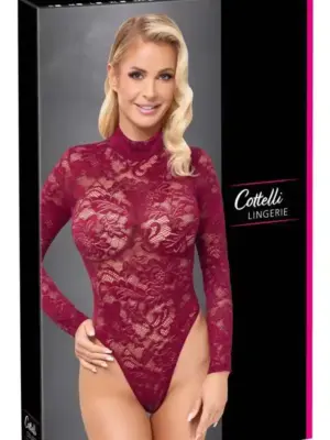Body koronkowe czerwone XL
