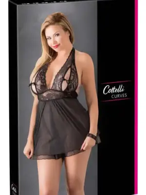 Babydoll z Koronki czarna 3XL