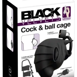 Black velvets Cock & Ball cage
