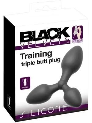 Black Velvets Triple Butt Plug