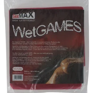 BDSM-SexMAX WetGAMES Sex sheet, 180 x 220 cm, red