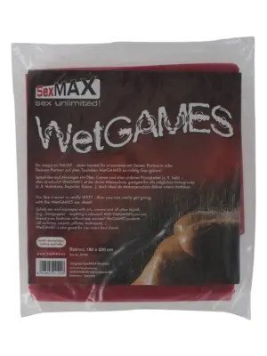 BDSM-SexMAX WetGAMES Sex sheet, 180 x 220 cm, red