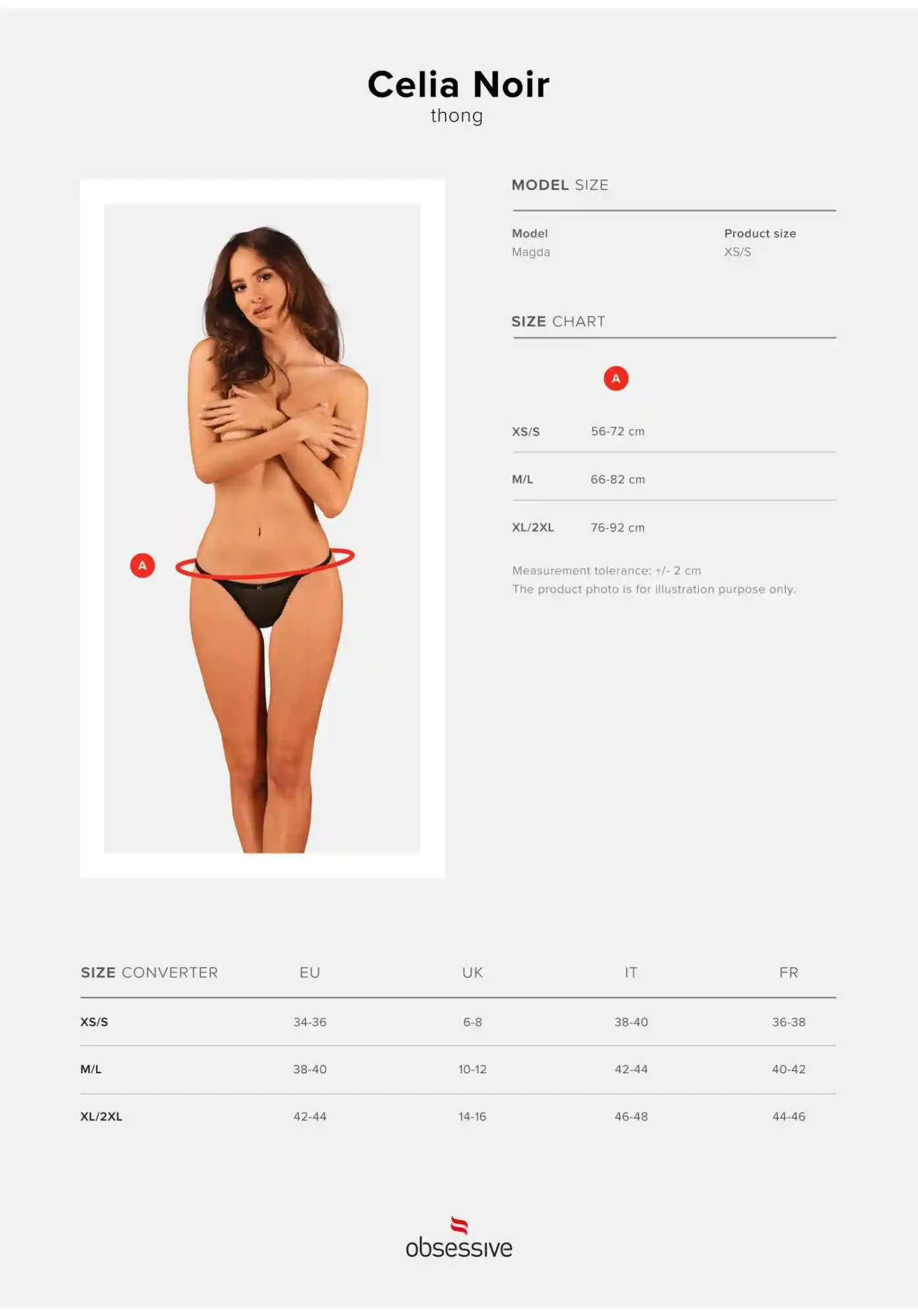 Celia Noir thong XS/S - obrazek 9