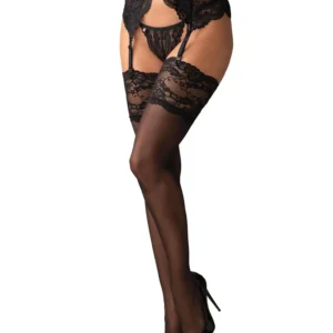 Bielizna-810-STO-1 pończochy czarne  S/M