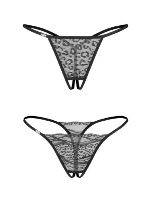 Bianca 2-pak stringi otwarte L/XL
