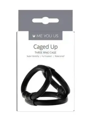 Pierścień- Me You Us Caged Up Cock Cage Black
