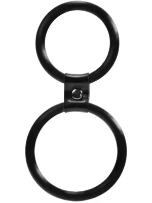 Pierścień- Me You Us Dual Ring Cock Ring Black