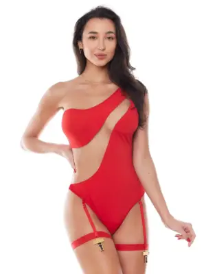 Body KORA z Siateczkową Wstawką Red XS