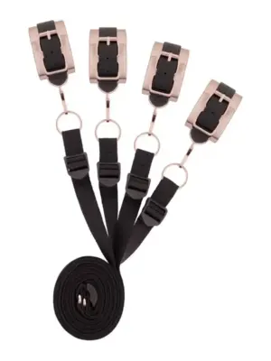 Rosy Gold - Under-Mattress Restraint Set - Black