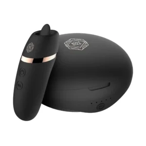 Rosy Gold – Licking Stimulator with Luxury Charging Case – Black