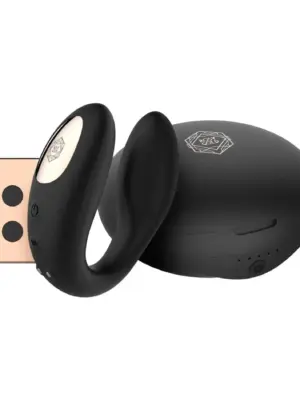 Wibrator C-Shape Rosy Gold z Luksusowym Etui - Czarny