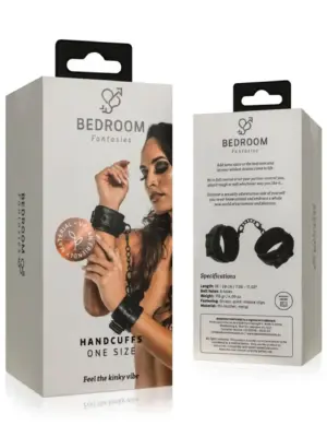 Bedroom Fantasies - Faux Leather Handcuffs Black