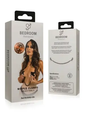 Bedroom Fantasies - Nipple Clampswith Chain Black