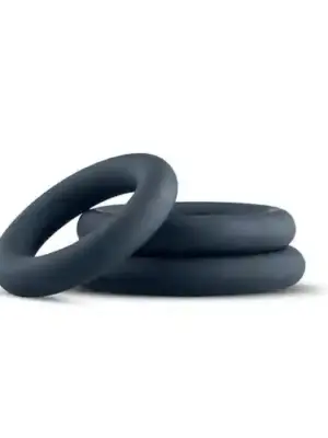 3-Piece Cock Ring Set - Grey