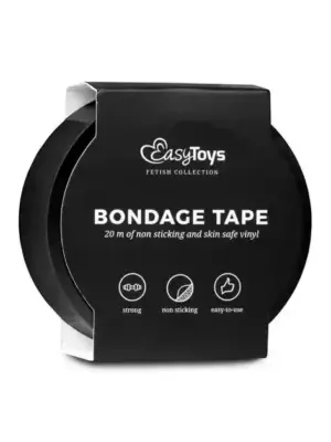 Wiązania-Black Bondage Tape 20 m