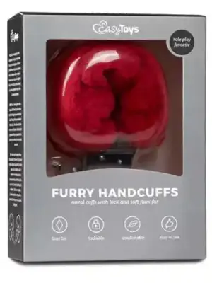 Kajdanki-Furry Handcuffs - Red