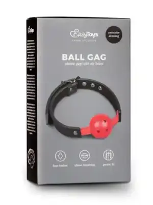 Knebel-Ball Gag With PVC Ball - Red