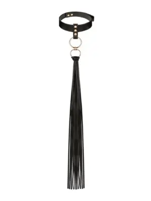 Rosy Gold - Collar with Flogger - Black