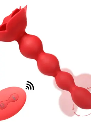 Rose rotating anal beads