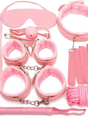 Fetish Fever - Bondage Set - 7 pieces - Pink