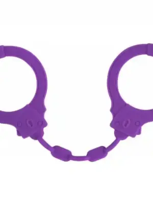 Kajdanki-Silicone Handcuffs Party Hard Suppression Purple