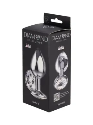 Enlarged Anal Plug Diamond Clear Sparkle XL