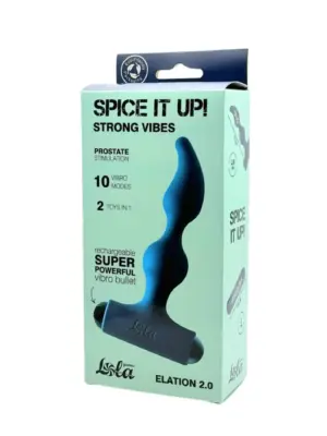 Anal Plug with Rechargeable Bullet Spice it Up Elation 2.0