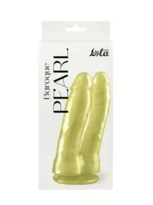 Double pearlescent dildo Baroque Pearl