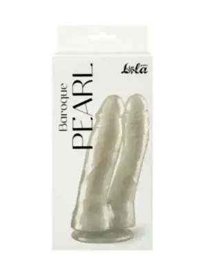 Double pearlescent dildo Baroque Pearl White