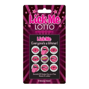 Lick Me Lotto – 12 unique tickets
