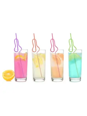 Glitterati Silly Penis Straws, 8