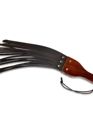 Prowler RED Leather and Wood Fringe Paddle