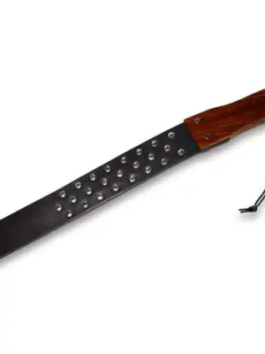 Prowler RED Leather and Wood Studded Paddle