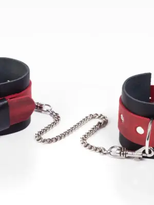 Kajdanki- Cuffs Crazy Horse Red, Small