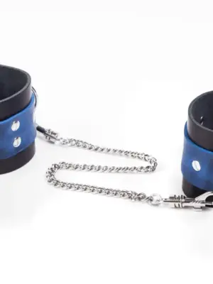 Kajdanki- Cuffs Crazy Horse Blue, Small