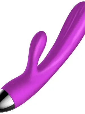 Wibrator-Silicone Vibrator and Pulsator Purple USB 7+7 Function / Heating