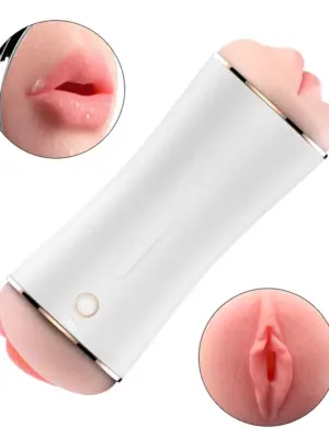 Masturbator Wibracyjny z Interaktywną Funkcją CyberSkóra USB 10 Funkcji