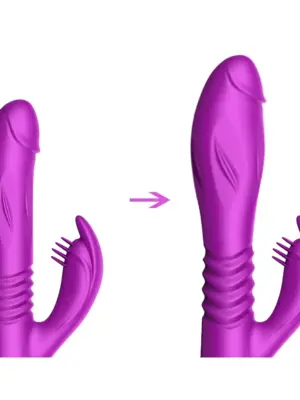 Wibrator-Silicone Vibrator USB 10 Function + Expander and Thrusting Function