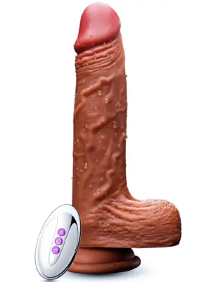 Wibrator-Silicone, Vibration 10, Rotate, Telescopic, Heating, 21cm