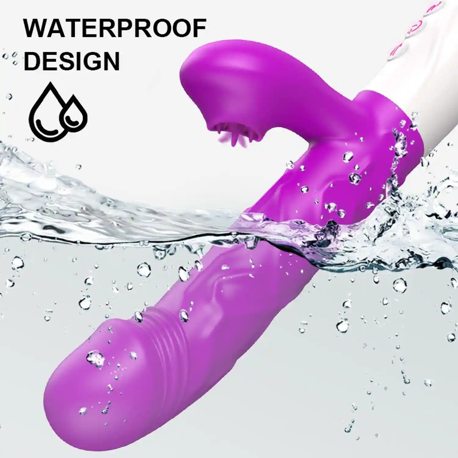 Wibrator- SiliconeTongue Vibrator, USB 10 Function - obrazek 12