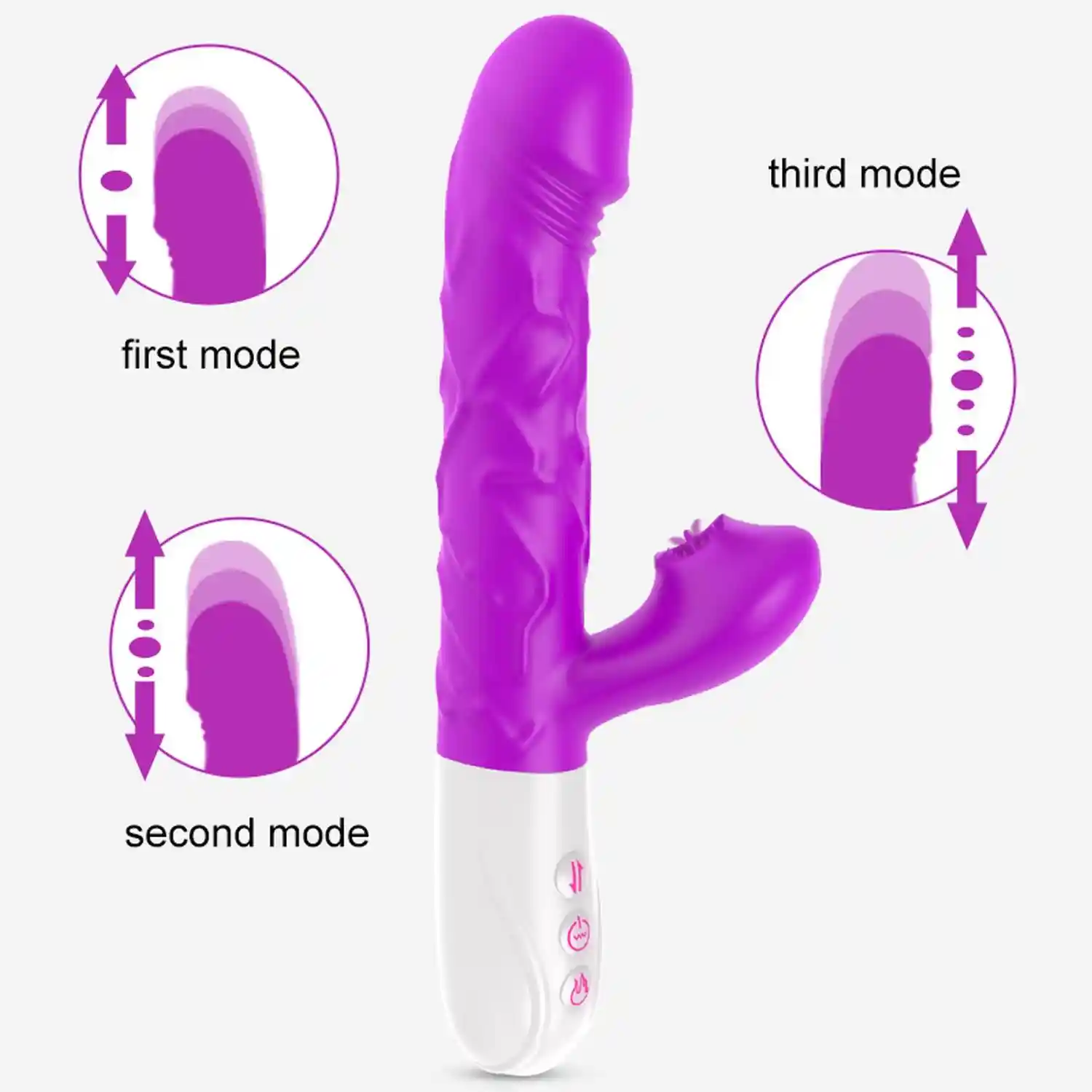 Wibrator- SiliconeTongue Vibrator, USB 10 Function - obrazek 9
