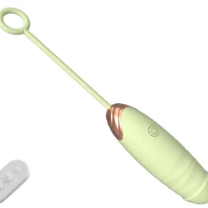 Vibrating Silicone Love EGG USB 7 vibration and thrust functions / Remote control Green