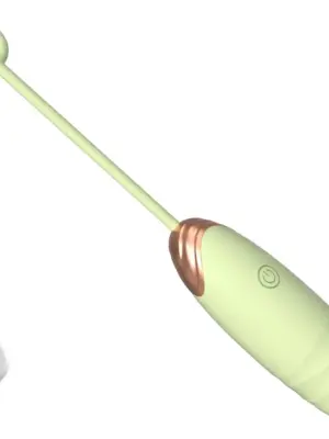 Vibrating Silicone Love EGG USB 7 vibration and thrust functions / Remote control Green