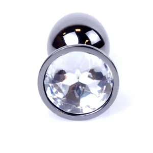 Plug-Jewellery Dark Silver PLUG- Clear