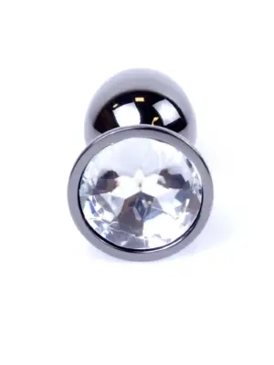 Plug-Jewellery Dark Silver PLUG- Clear