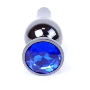Plug-Jewellery Dark Silver BUTT PLUG- Dark Blue
