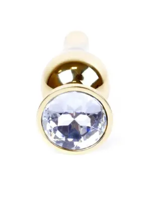 Plug-Jewellery Gold BUTT PLUG- Clear
