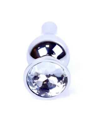 Plug-Jewellery Silver BUTT PLUG- Clear