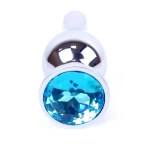 Plug-Jewellery Silver BUTT PLUG- Light Blue